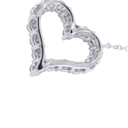Tiffany & Co. Necklace Sentimental Heart by the Yard Pendant Diamond