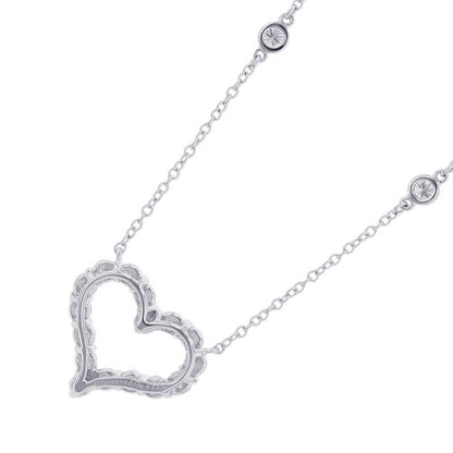Tiffany & Co. Necklace Sentimental Heart by the Yard Pendant Diamond