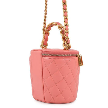 Chanel Chain Shoulder Bag CC Logo Quilted Top Handle Vanity