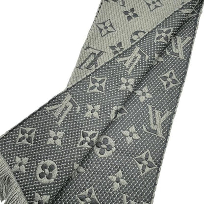 Louis Vuitton Muffler - Echarpe -logomania 413287 Wool Silk Monogram Gray -