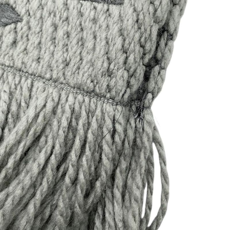 Louis Vuitton Muffler - Echarpe -logomania 413287 Wool Silk Monogram Gray -
