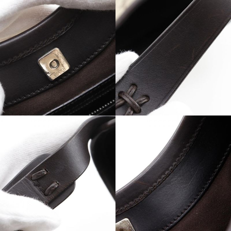 Gucci Semi Shoulder 1669 GG Canvas Brown Women's Shoulder Bag
