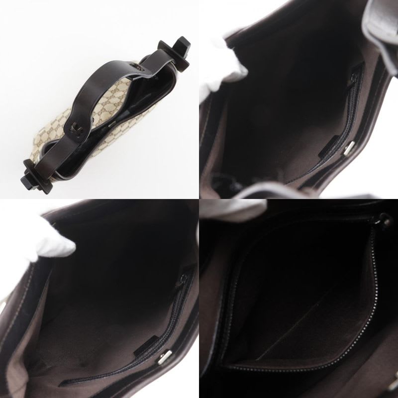Gucci Semi Shoulder 1669 GG Canvas Brown Women's Shoulder Bag