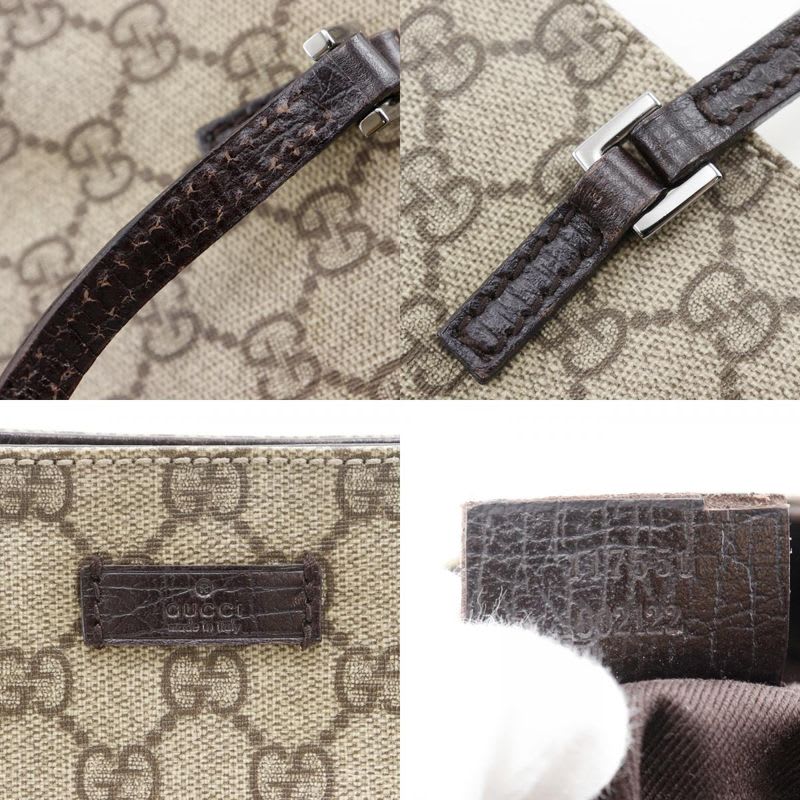 Gucci Tote Bag GG Supreme Canvas Brown Unisex Handbag