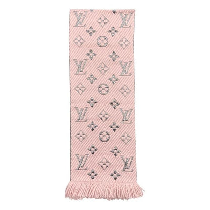 Louis Vuitton Muffler - Echarpe -logomania Shine M70466 Wool Silk Monogram Rose
