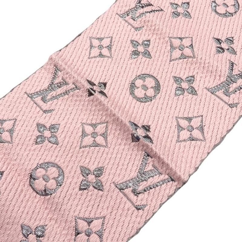 Louis Vuitton Muffler - Echarpe -logomania Shine M70466 Wool Silk Monogram Rose