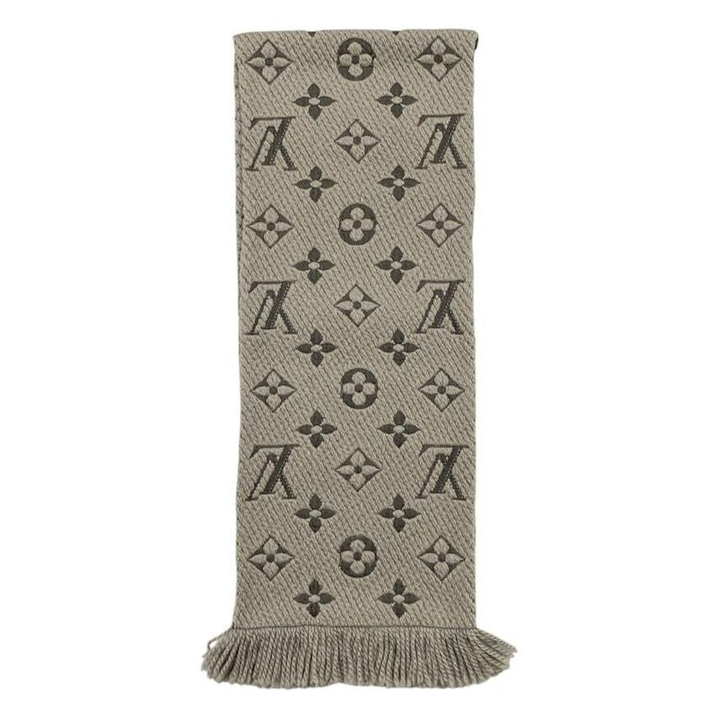 Louis Vuitton Muffler - Echarpe - Logomania 413287 Wool Silk Monogram Brown