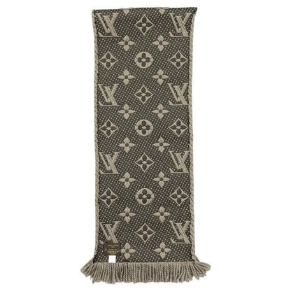 Louis Vuitton Muffler - Echarpe - Logomania 413287 Wool Silk Monogram Brown