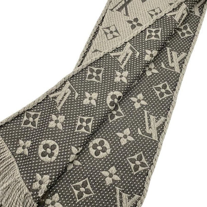 Louis Vuitton Muffler - Echarpe - Logomania 413287 Wool Silk Monogram Brown
