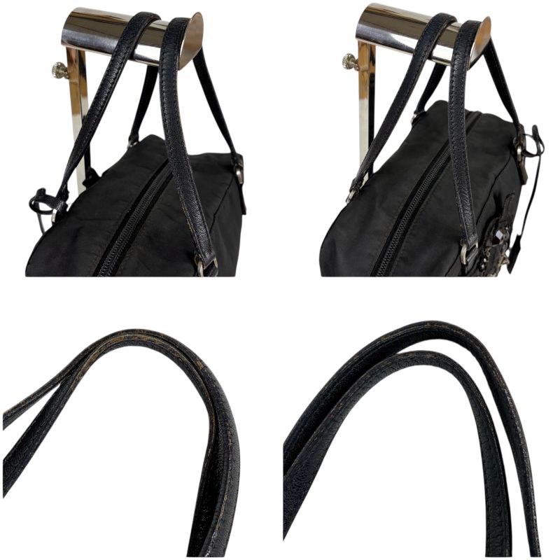 Prada Evening Heart Mini Handbag Black NERO Tessuto Nylon Beads