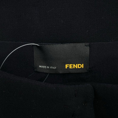 Fendi Short Sleeve Peplum Tops Dark Navy 40
