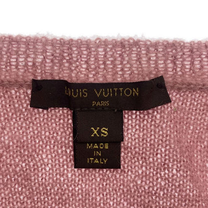 Louis Vuitton 13AW V Neck Mohair Knit Sweater Rw132b F4kl46oeb Pink XS