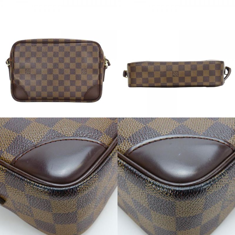 Louis Vuitton Shoulder Bag Trocadero PM N48085 Damier Ebene Brown Crossbody SP
