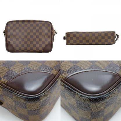 Louis Vuitton Shoulder Bag Trocadero PM N48085 Damier Ebene Brown Crossbody SP