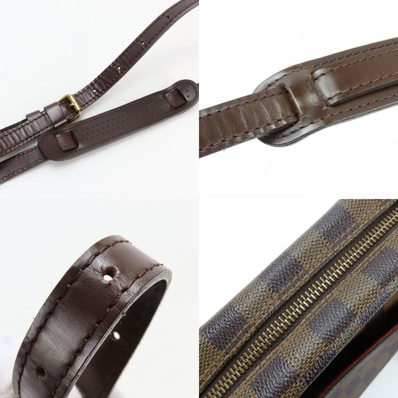 Louis Vuitton Shoulder Bag Trocadero PM N48085 Damier Ebene Brown Crossbody SP