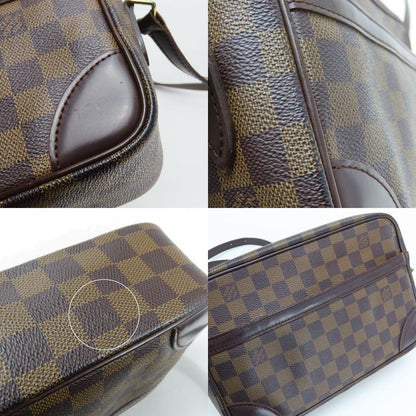Louis Vuitton Shoulder Bag Trocadero PM N48085 Damier Ebene Brown Crossbody SP