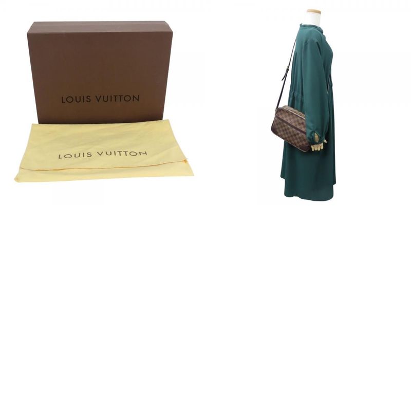 Louis Vuitton Shoulder Bag Trocadero PM N48085 Damier Ebene Brown Crossbody SP