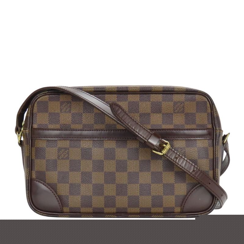 Louis Vuitton Shoulder Bag Trocadero PM N48085 Damier Ebene Brown Crossbody SP