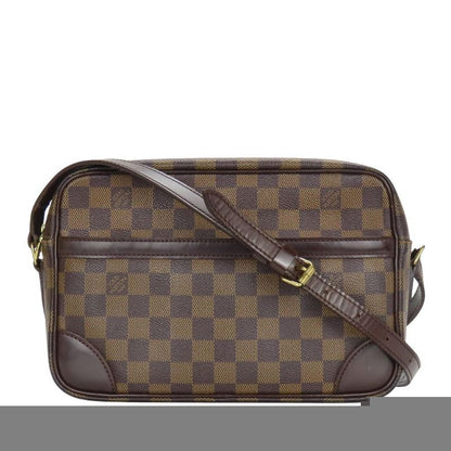 Louis Vuitton Shoulder Bag Trocadero PM N48085 Damier Ebene Brown Crossbody SP