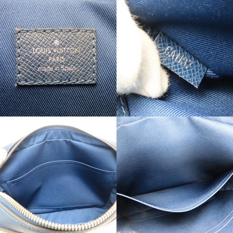 Louis Vuitton Shoulder Bag Anton Messenger PM M33426 Taiga Blue Marine Navy