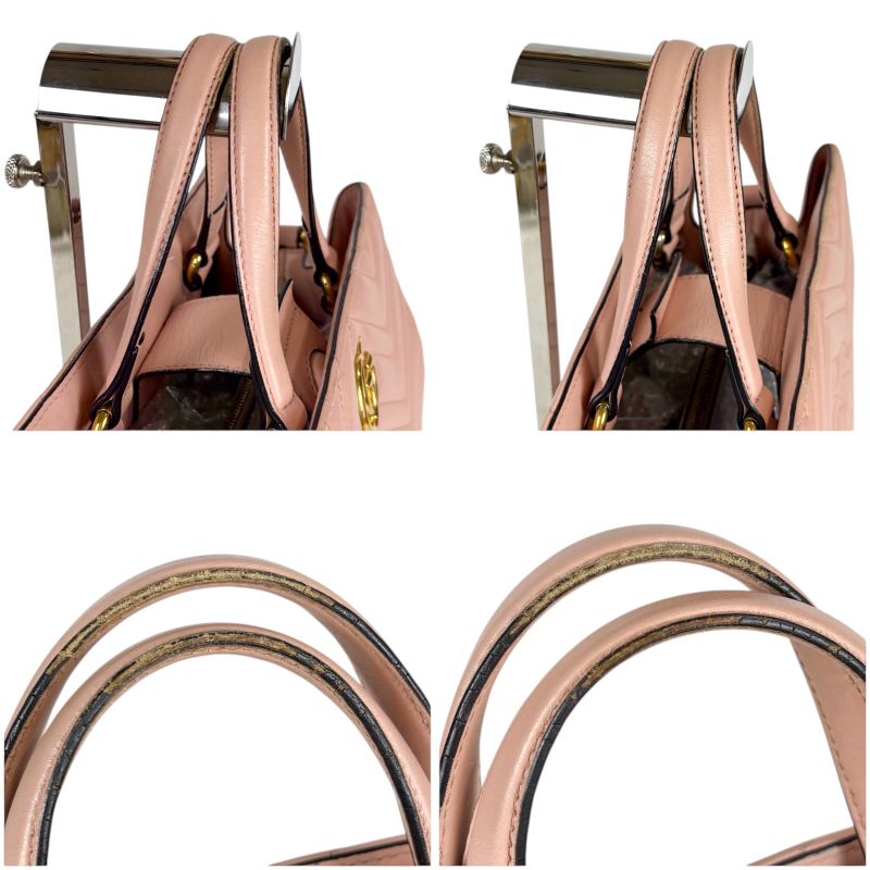 Gucci 2-Way Shoulder Bag Handbag Ggmarmont Pink Leather Quilting