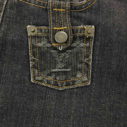 Louis Vuitton Monogram Denim Skirt Mini 36 Black Rw081 W Wmsk 01 Cf7