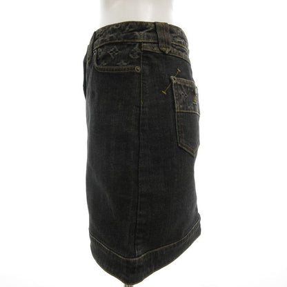 Louis Vuitton Monogram Denim Skirt Mini 36 Black Rw081 W Wmsk 01 Cf7