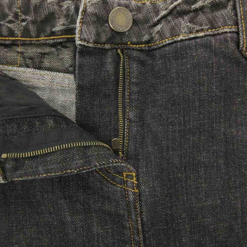 Louis Vuitton Monogram Denim Skirt Mini 36 Black Rw081 W Wmsk 01 Cf7