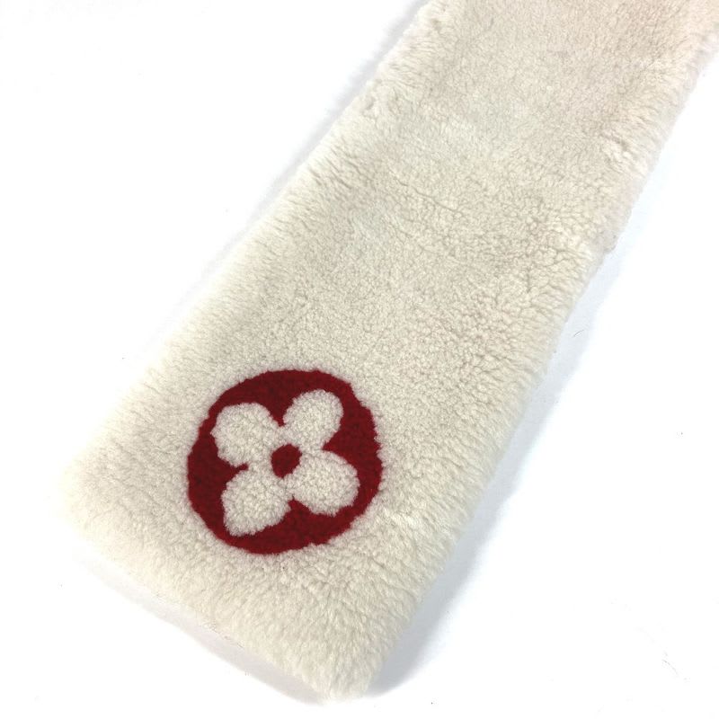 Louis Vuitton Muffler Echarpe Shear Ring Darling Cashmere White Scarf