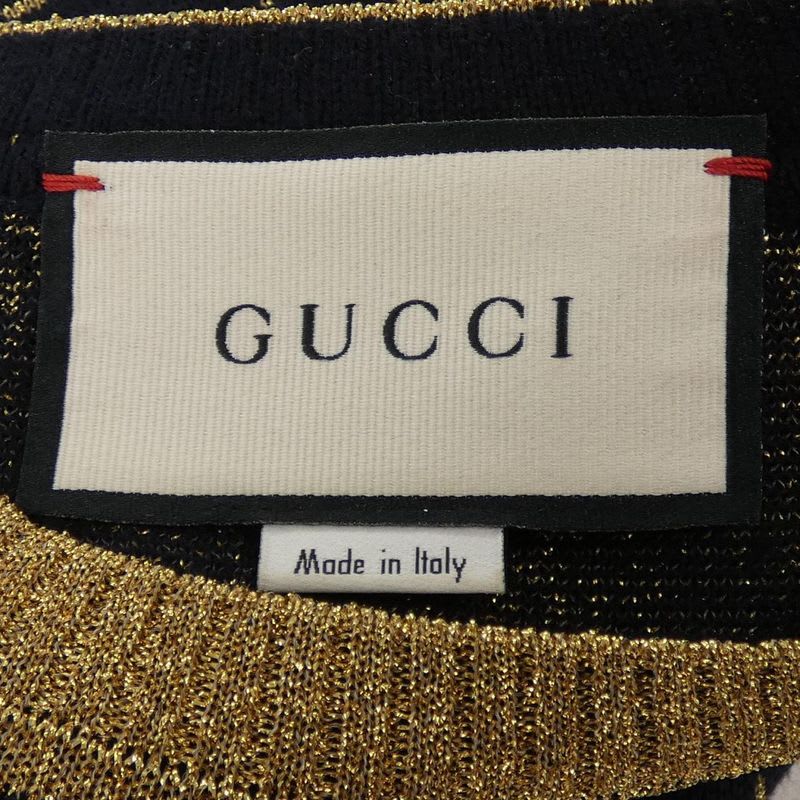 Gucci GG Cotton Lame Fabric Top W83 Knit