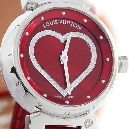 Louis Vuitton Tambour Heart Rug 1 P Q121 Z SS Quartz