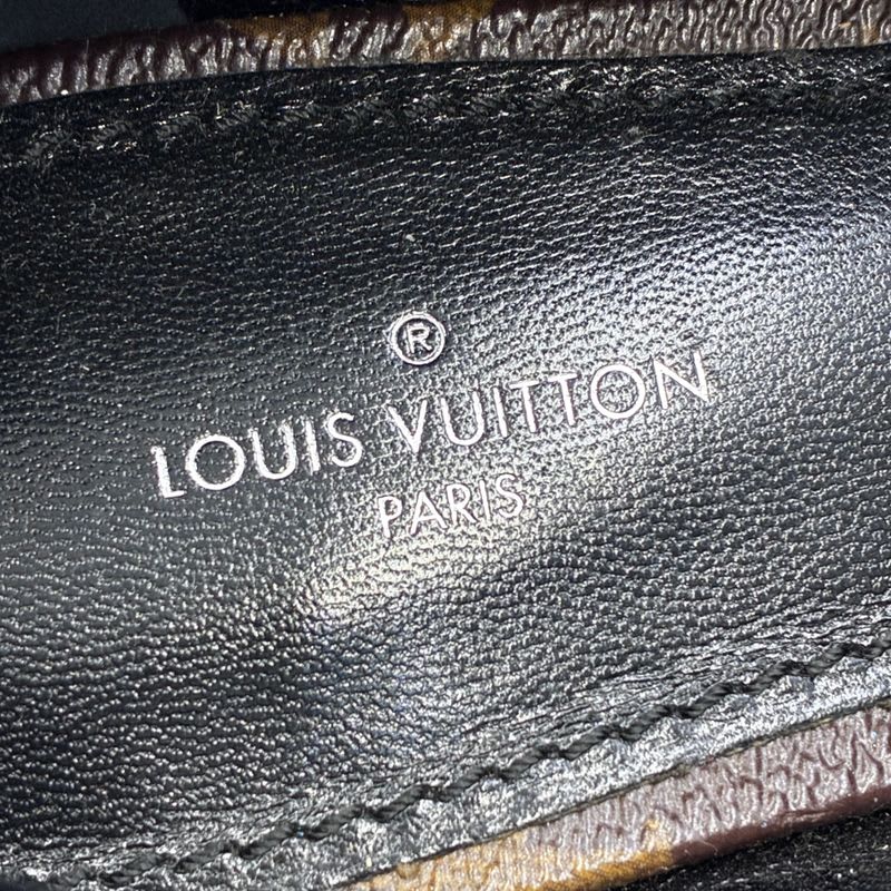 Louis Vuitton Loafer Leather Shoes Upper Case Line Monogram Flat