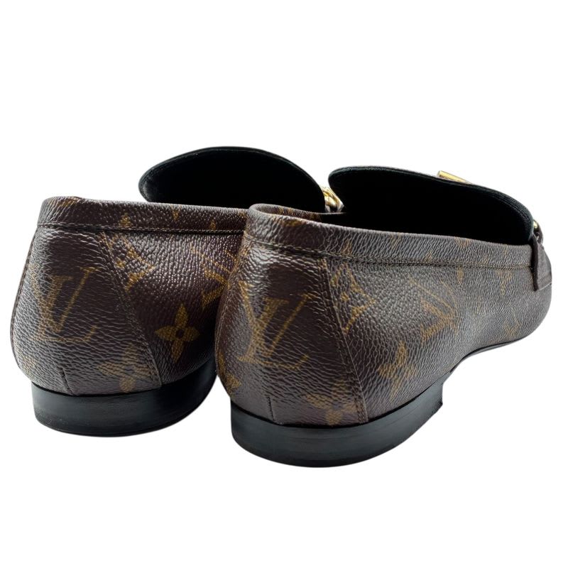 Louis Vuitton Loafer Leather Shoes Upper Case Line Monogram Flat