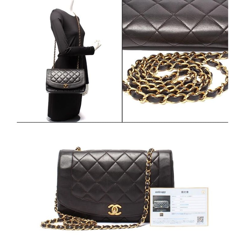 Chanel Chain Shoulder Bag Matelasse Gold Hardware Lambskin Single Crossbody
