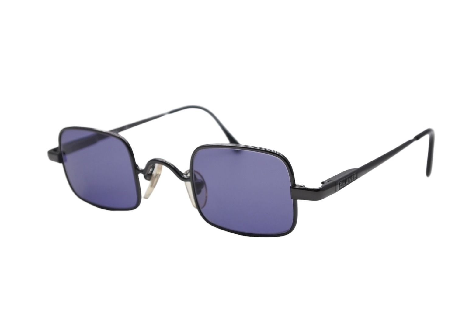 Chanel Square Sunglasses Eyewear 37 25 CC Logo Black — view 2