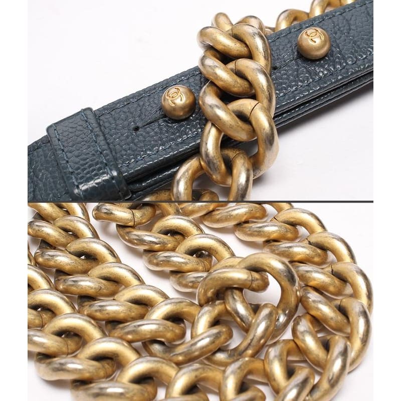 Chanel Chain Shoulder Bag Boy Chanel 25 Gold Hardware V Stitch Caviar Skin