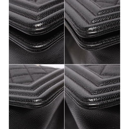Chanel Chain Shoulder Bag Boy Chanel 25 Gold Hardware Caviar Skin Matelasse