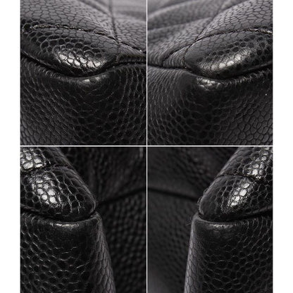 Chanel Chain Tote Bag Grand Shopping GST Silver Hardware Caviar Skin Matelasse