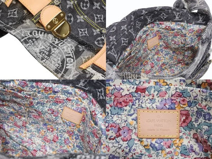 Louis Vuitton Monogram Denim Patchwork Posty Messenger Bag Gray — view 8