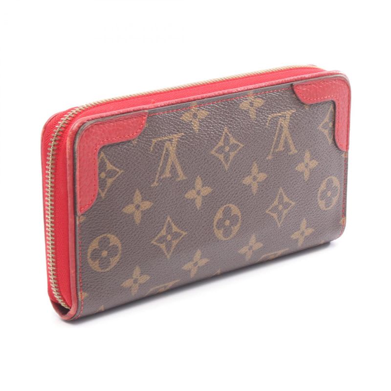 Louis Vuitton Round Long Wallet Zippy Retiro Sleeves Leather