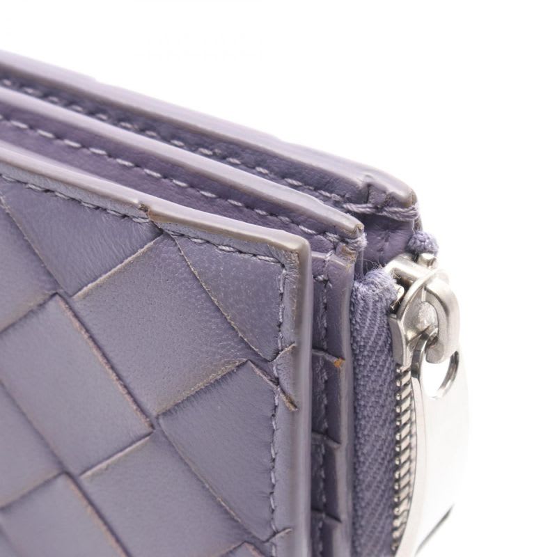 Bottega Veneta Bifold Wallet Intrecciato Purple Leather