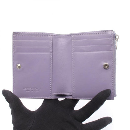 Bottega Veneta Bifold Wallet Intrecciato Purple Leather
