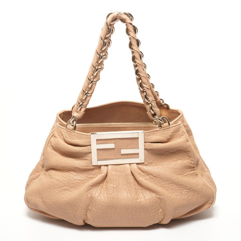 Fendi Shoulder Bag Mia Mamma Leather Chain Bucket