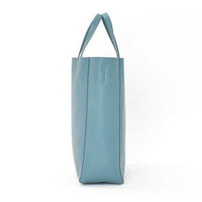 Celine Vertical Cabas Mall 2-Way Tote Bag Blue Celadon Calfskin Gold — view 3