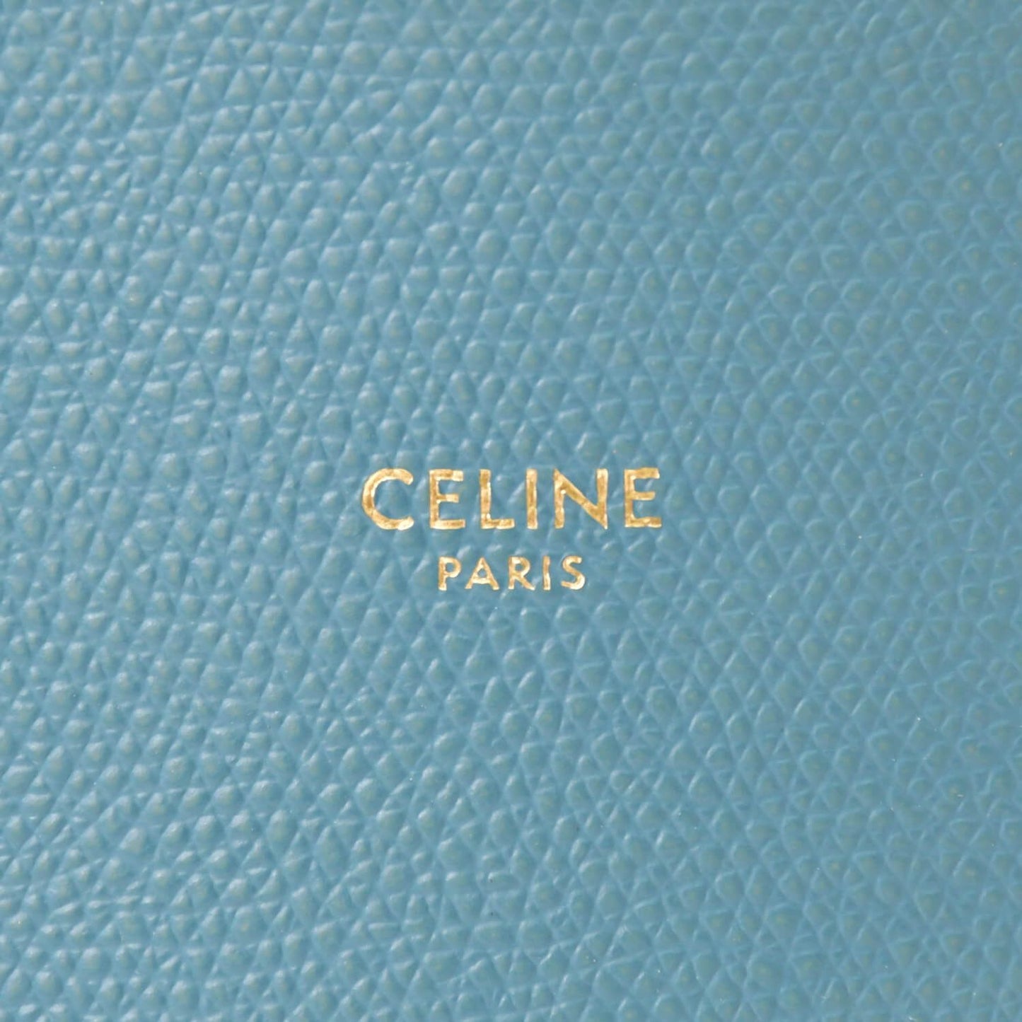 Celine Vertical Cabas Mall 2-Way Tote Bag Blue Celadon Calfskin Gold — view 6