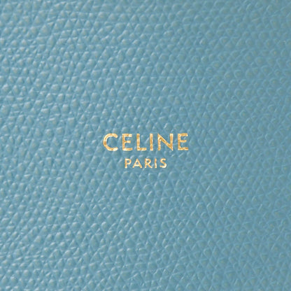 Celine Vertical Cabas Mall 2-Way Tote Bag Blue Celadon Calfskin Gold — view 6
