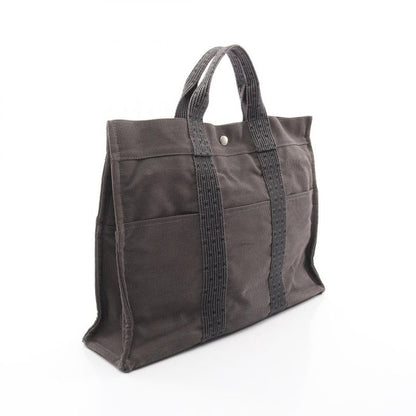 Hermes Tote Bag Her Line MM Gray Canvas