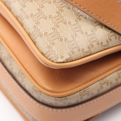 Celine Shoulder Bag Macadam Beige Leather