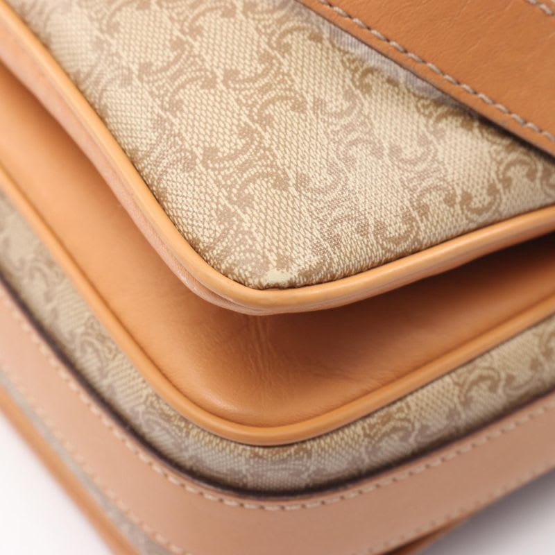 Celine Shoulder Bag Macadam Beige Leather