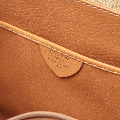 Celine Shoulder Bag Macadam Beige Leather